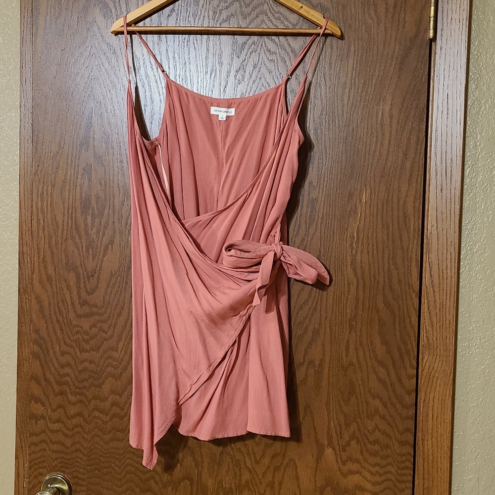 Wrap Around Tan Top Soft Pink
